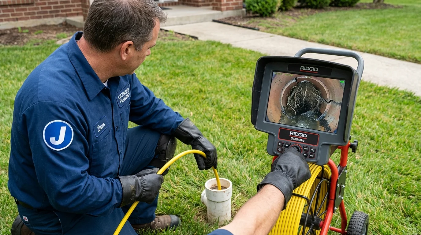 Sewer camera inspection being performed by Johns Plumbing LLC in Las Vegas